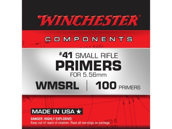 Winchester Small Rifle 5.56mm NATO-Spec Military Primers #41 Case of 5000 (5 Boxes of 1000)