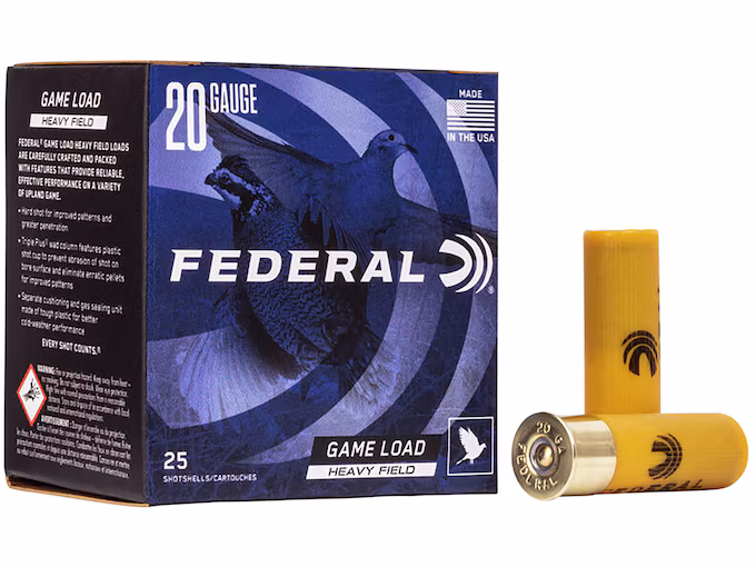 Top Gun, 20 Gauge, 8 Shot, 2-3/4 in, 7/8 oz, 1210 fps 20 Gauge Ammo - 25 Shells of #8 Shot Ammunition (TG20 8)
