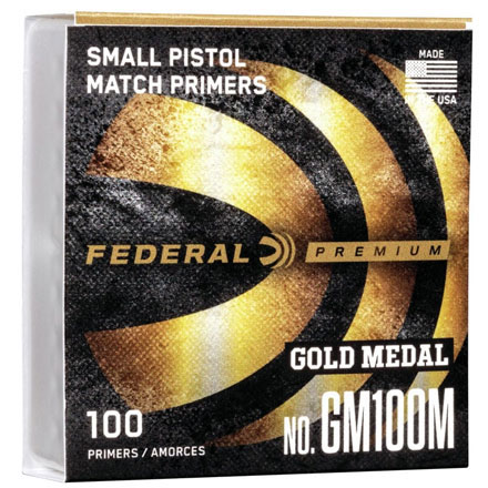 Federal Premium #GM100M Gold Medal Match Small Pistol Primers 1000 Count - Image 2