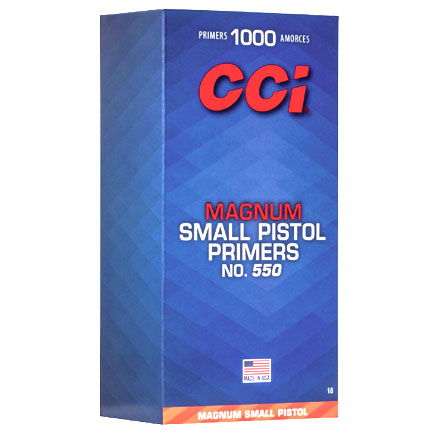 CCI #550 Small Pistol Magnum Primers 1000 Count