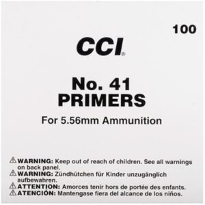CCI Small Rifle 5.56mm NATO-Spec Military Primers #41 Box of 1000 (10 Trays of 100)