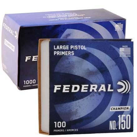 Federal #150 Large Pistol Primers 1000 Count