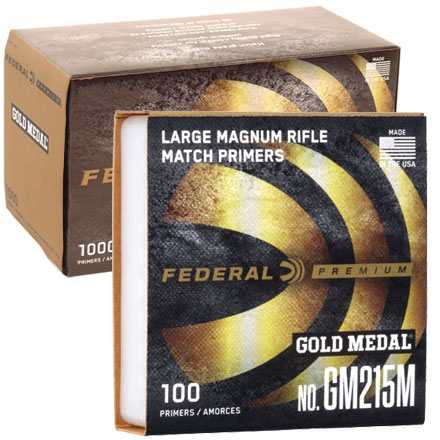 Federal Premium Gold Medal Large Rifle Magnum Match Primers #215M