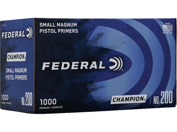 Federal Small Pistol Magnum Primers #200 Box of 1000 (10 Trays of 100)