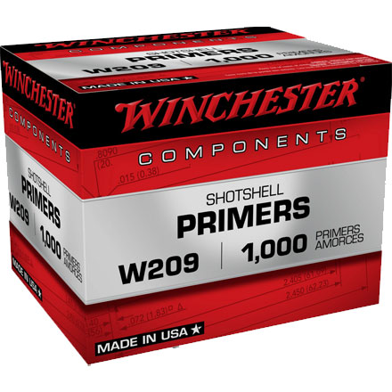 Winchester #209 Shot Shell Primers 1000 Count